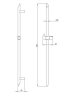 Deante Silia Drążek prysznicowy 80 cm brąz szczotkowany NQSC51D